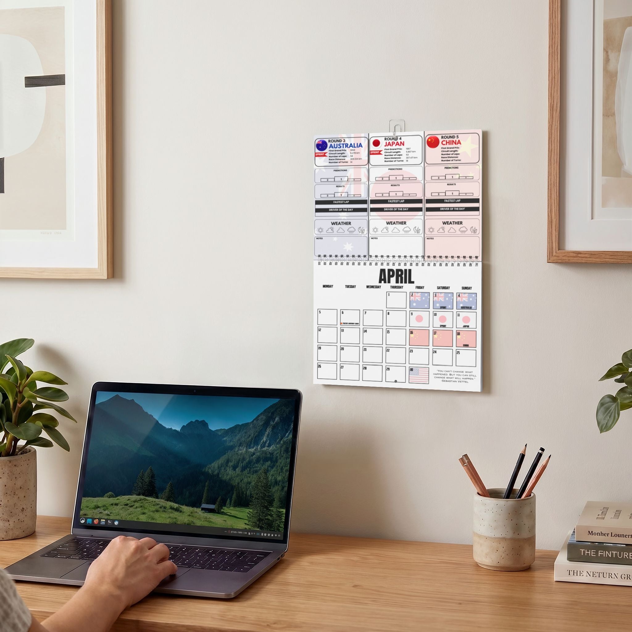 2027 Formula Fanatics Race Schedule | Wall Calendars