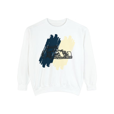 Paint Stroke Racing Sweatshirt - Midnight Blue/Ivory - FormulaFanatics