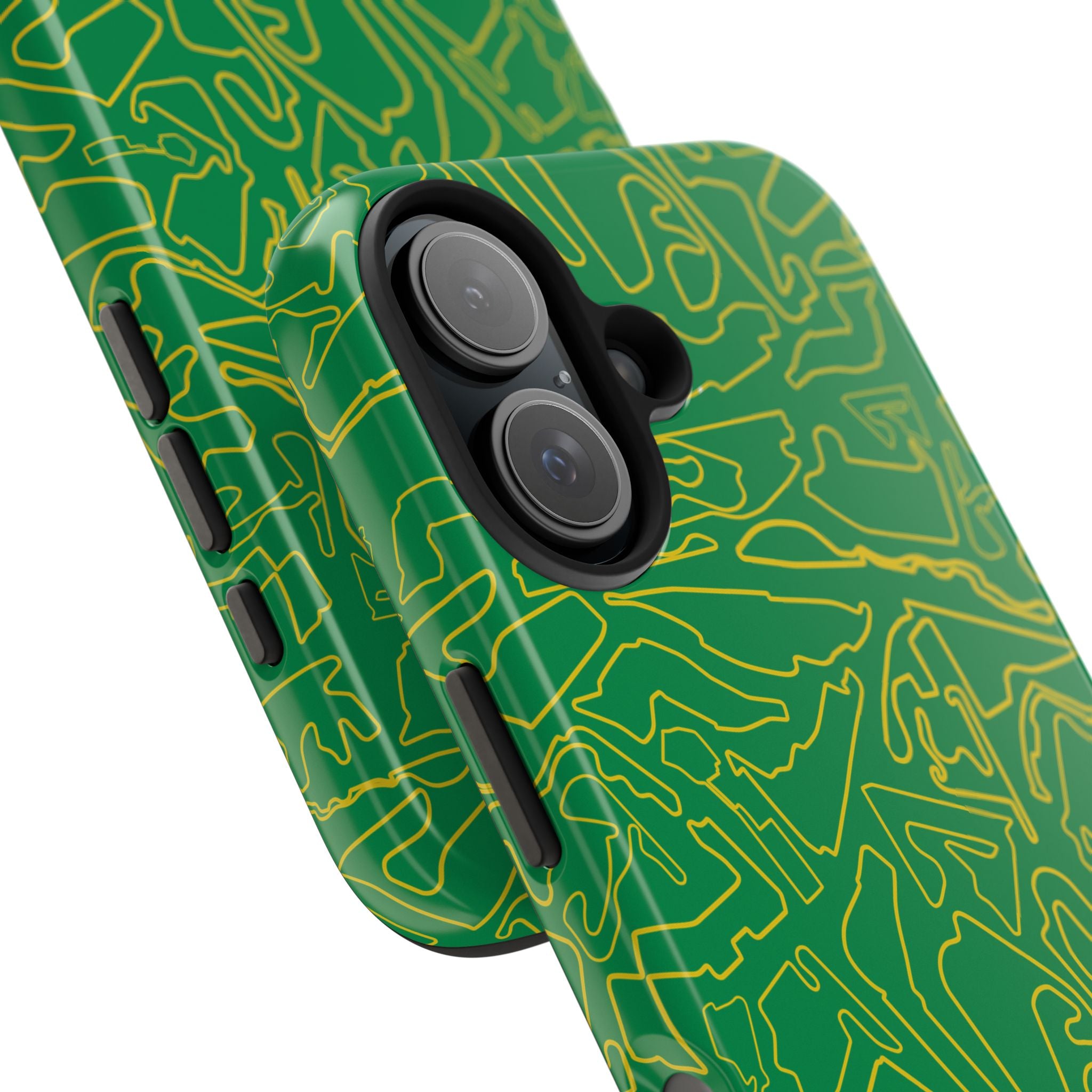 Tracks & Texts | Green/Yellow |  Phone Case for Tough Protection