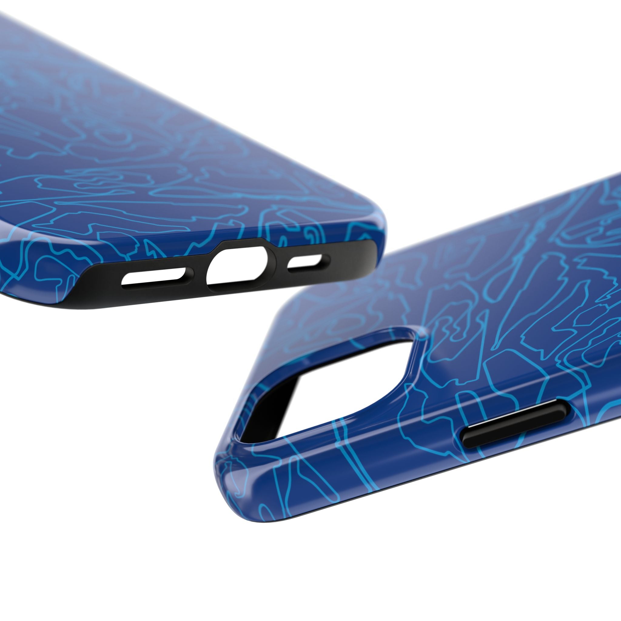 Tracks & Texts | Blue/Navy | Phone Case for Tough Protection