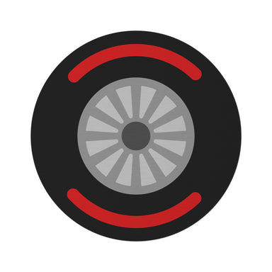 Racing Tire Soft Compound Round Rug - FormulaFanatics
