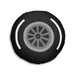 Motorsport Tire - White Tufted Floor Pillow, Round - FormulaFanatics