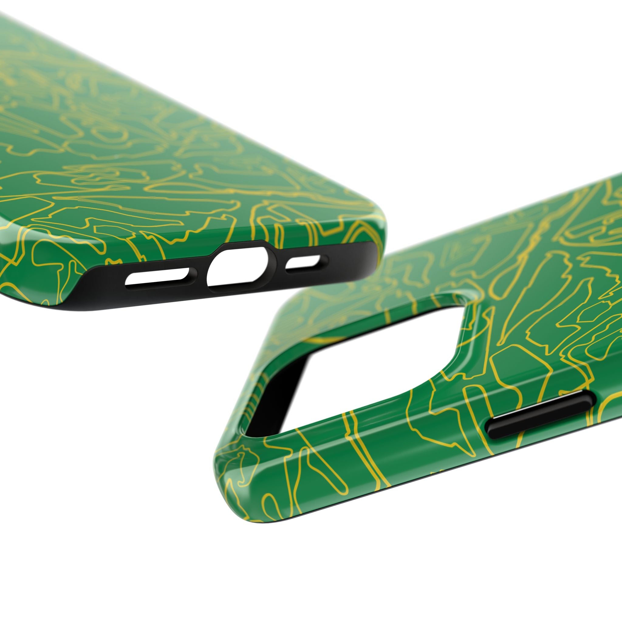 Tracks & Texts | Green/Yellow |  Phone Case for Tough Protection