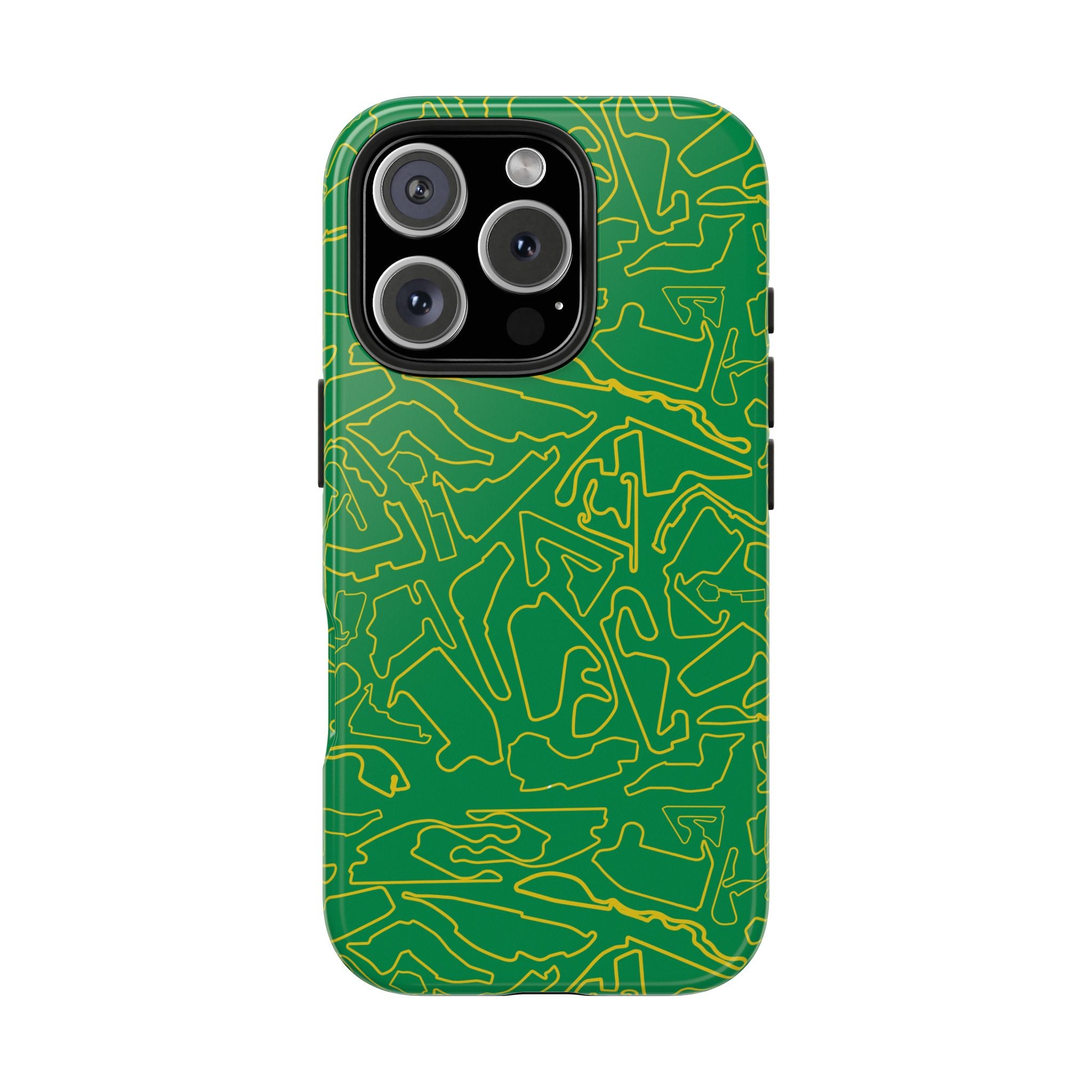 Tracks & Texts | Green/Yellow |  Phone Case for Tough Protection