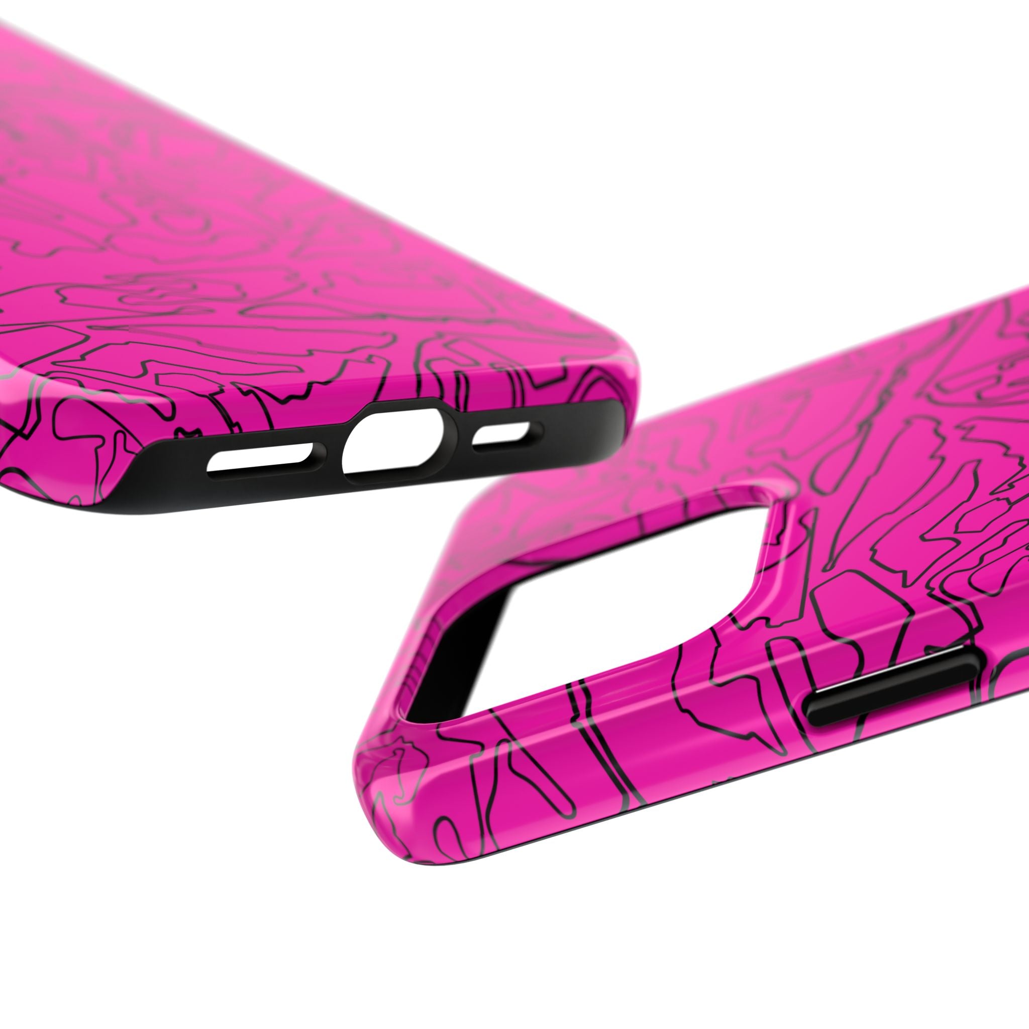 Tracks & Texts | Pink/Black |  Phone Case for Tough Protection