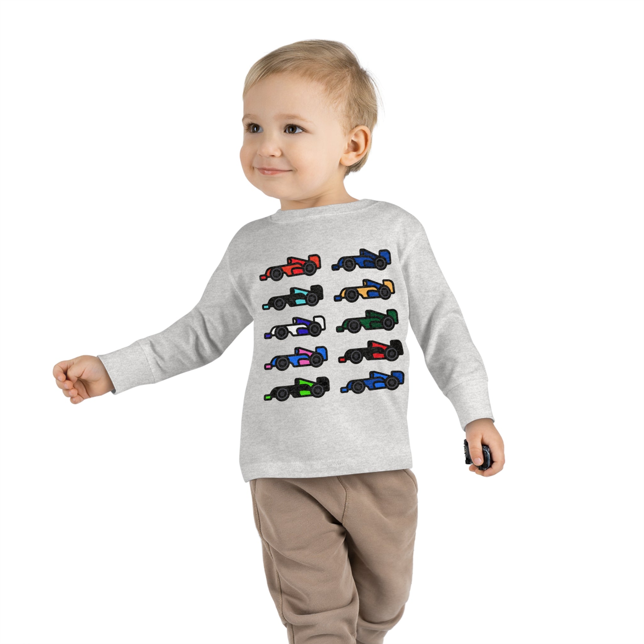 The Grid Toddler Long Sleeve Tee - FormulaFanatics