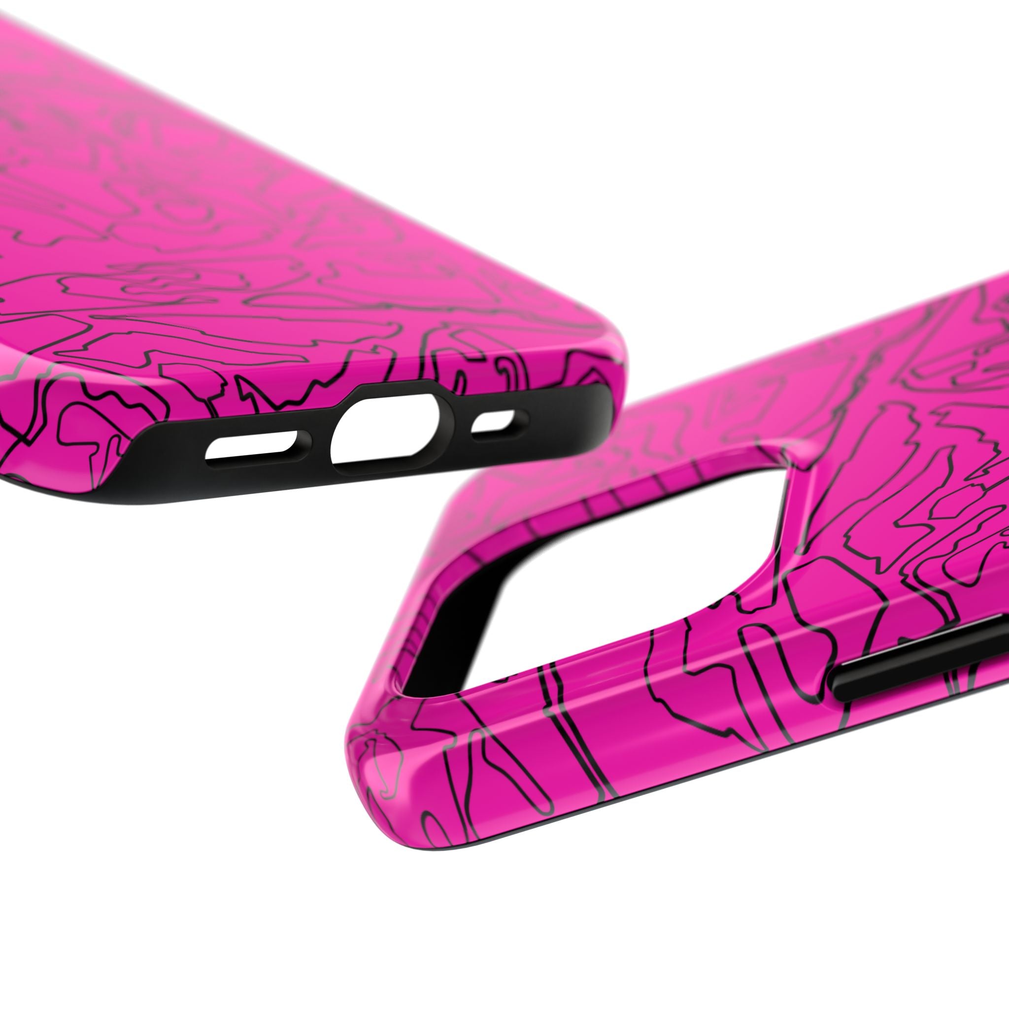 Tracks & Texts | Pink/Black |  Phone Case for Tough Protection