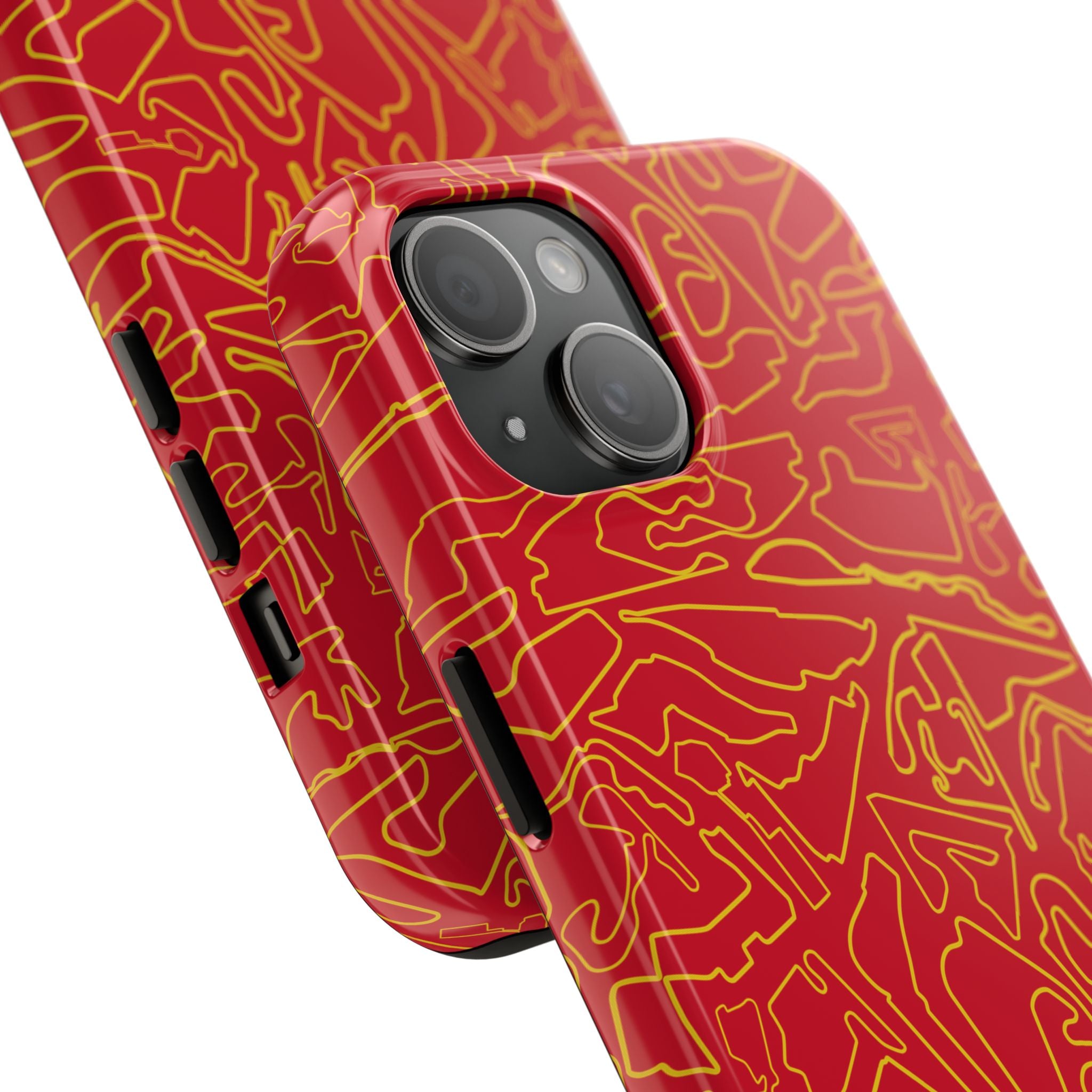 Tracks & Texts | Red & Gold |  Phone Case for Tough Protection