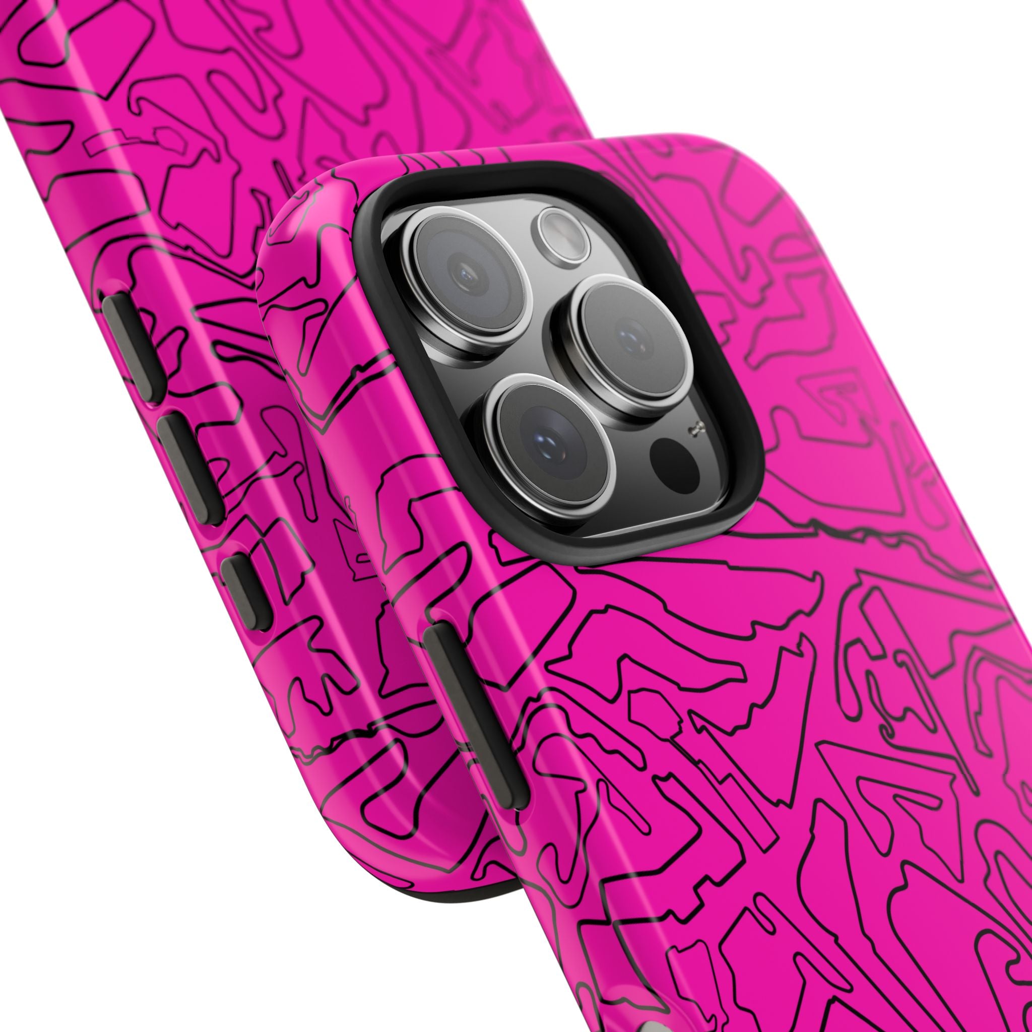Tracks & Texts | Pink/Black |  Phone Case for Tough Protection