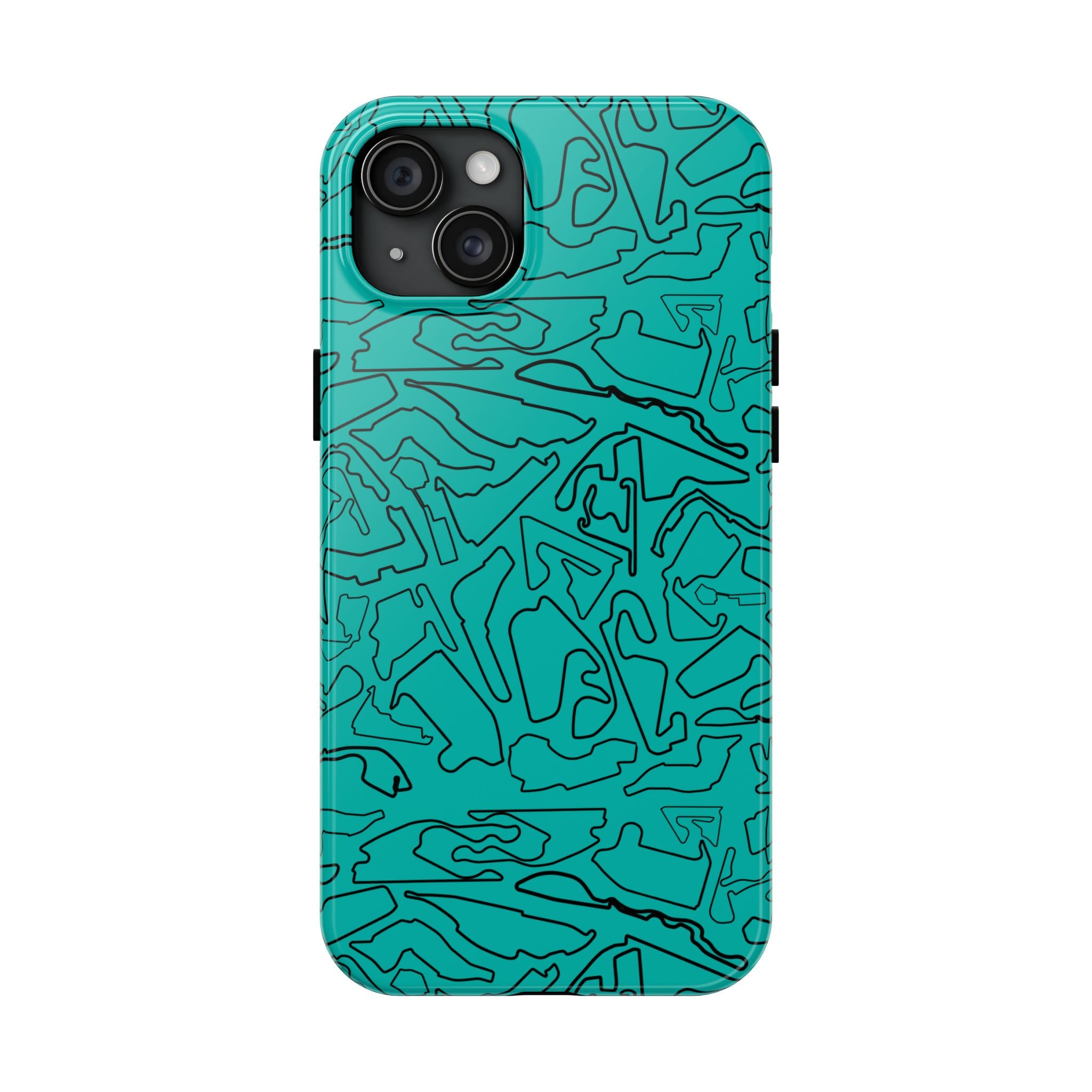 Tracks & Texts | Teal & Black | Phone Case for Tough Protection