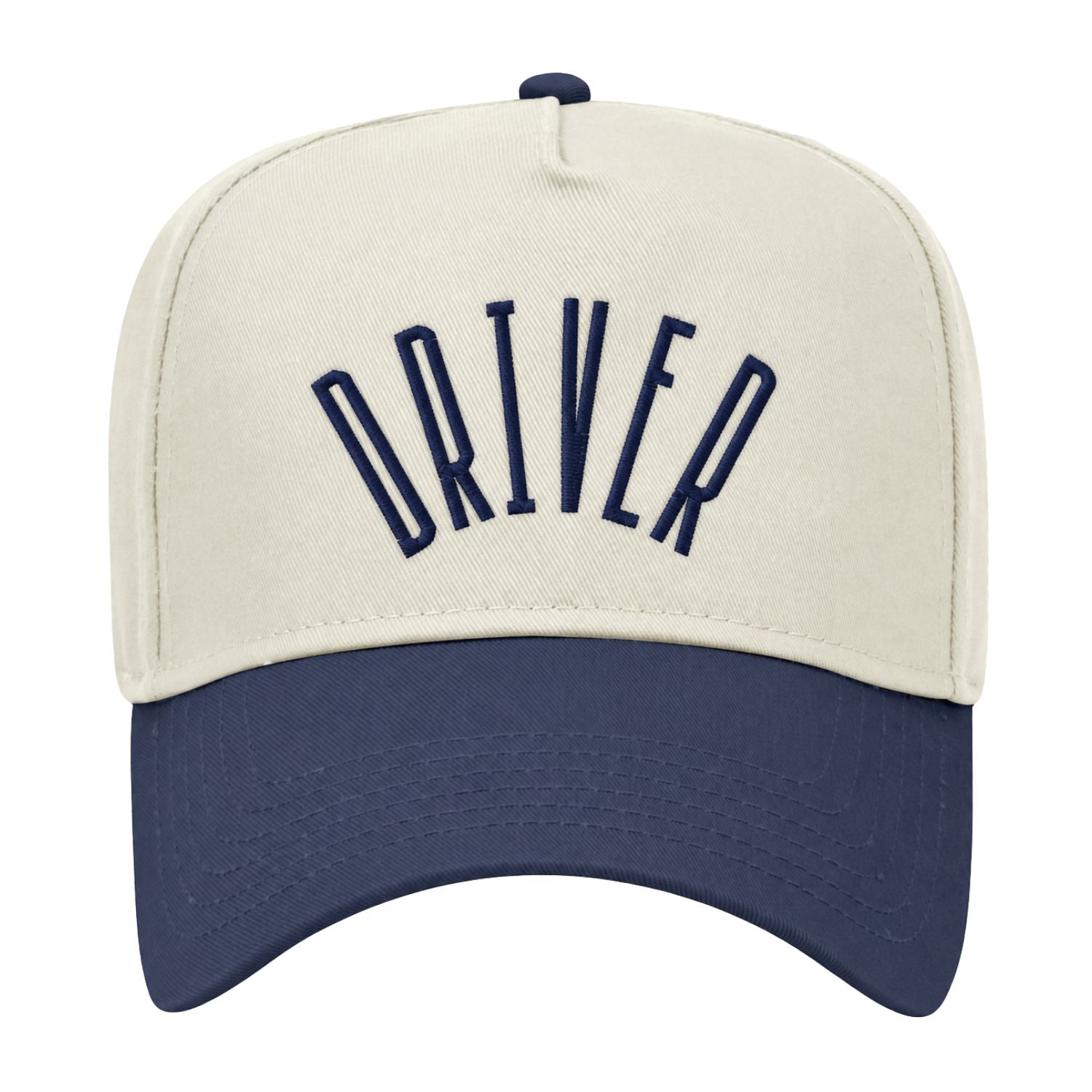 Driver Embroidered Snapback Hat - Navy