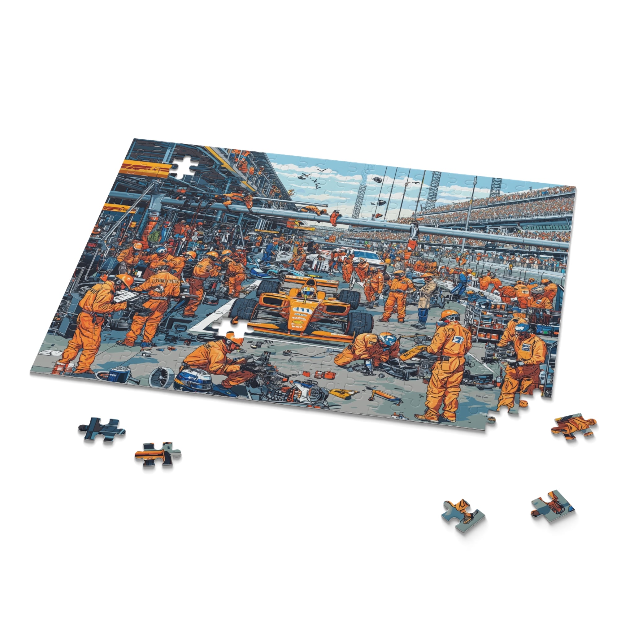 In the Pits Racing Puzzle (120, 252, 500-Piece)