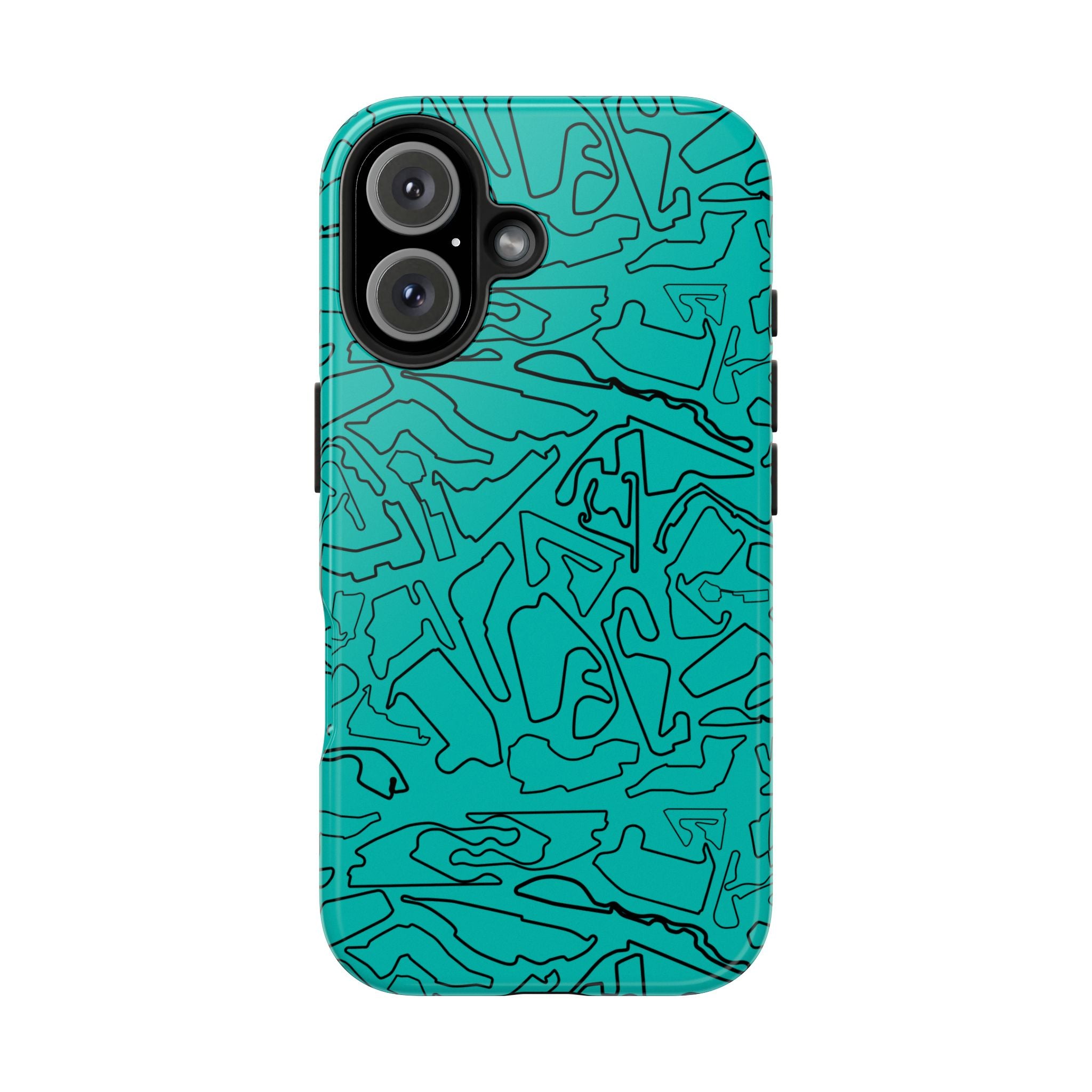 Tracks & Texts | Teal & Black | Phone Case for Tough Protection