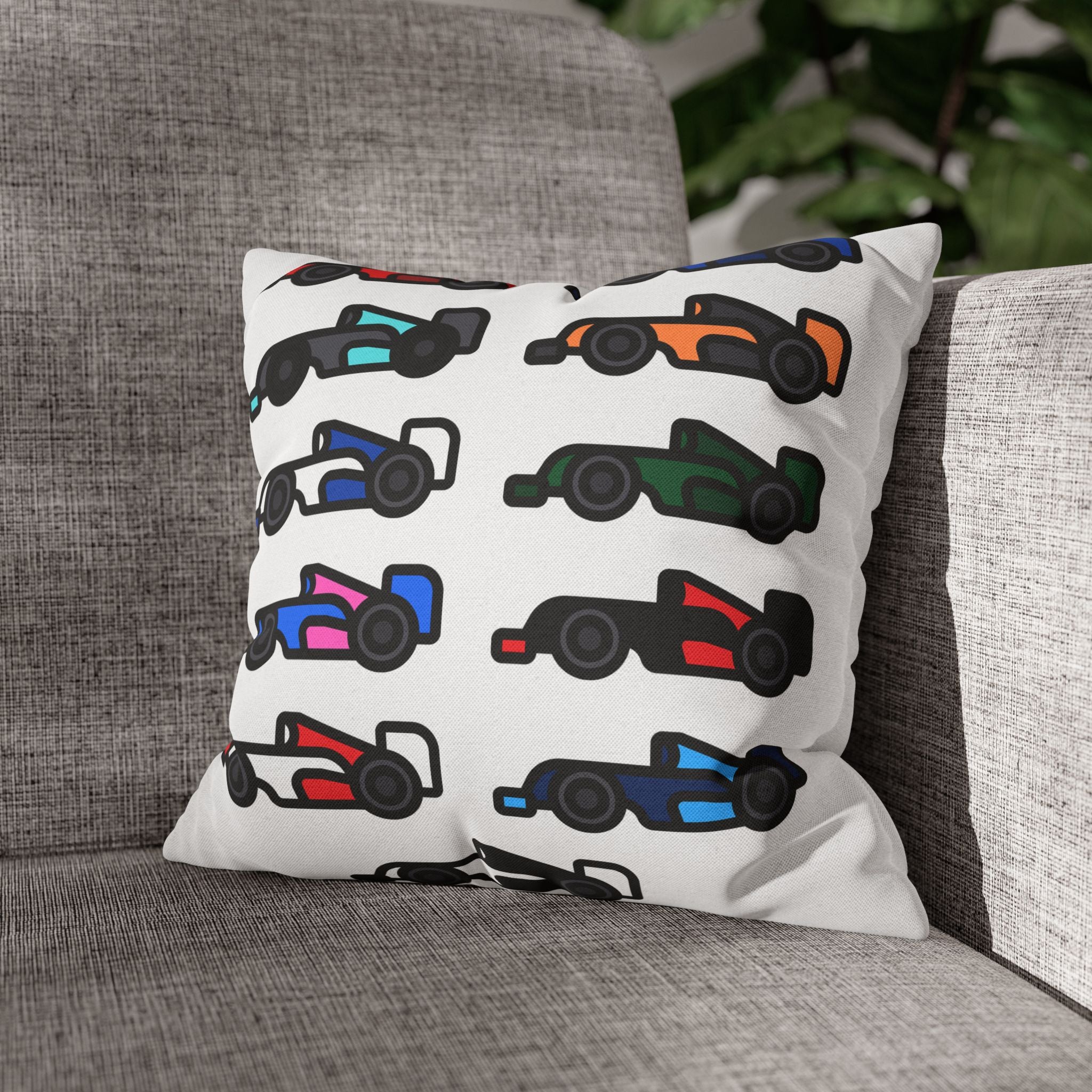 The Grid Spun Polyester Square Pillow Case