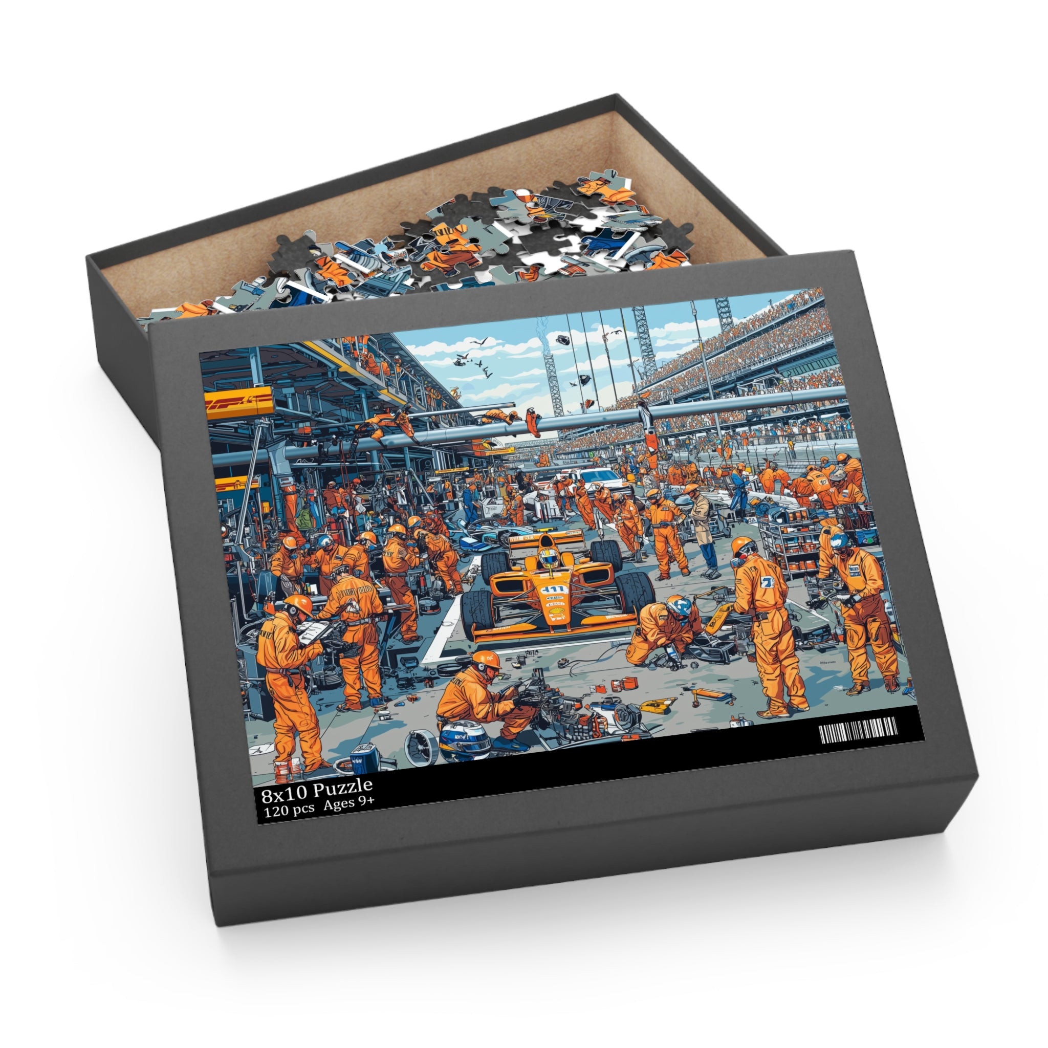 In the Pits Racing Puzzle (120, 252, 500-Piece)