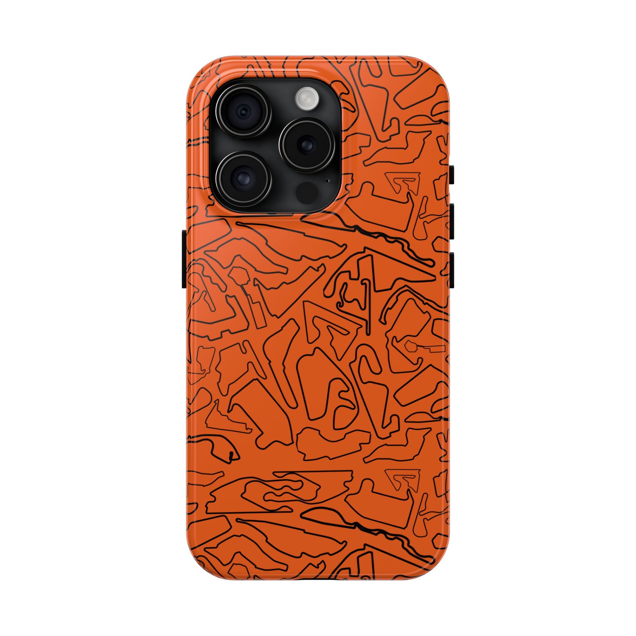 Tracks & Texts | Orange & Black | Phone Case for Tough Protection
