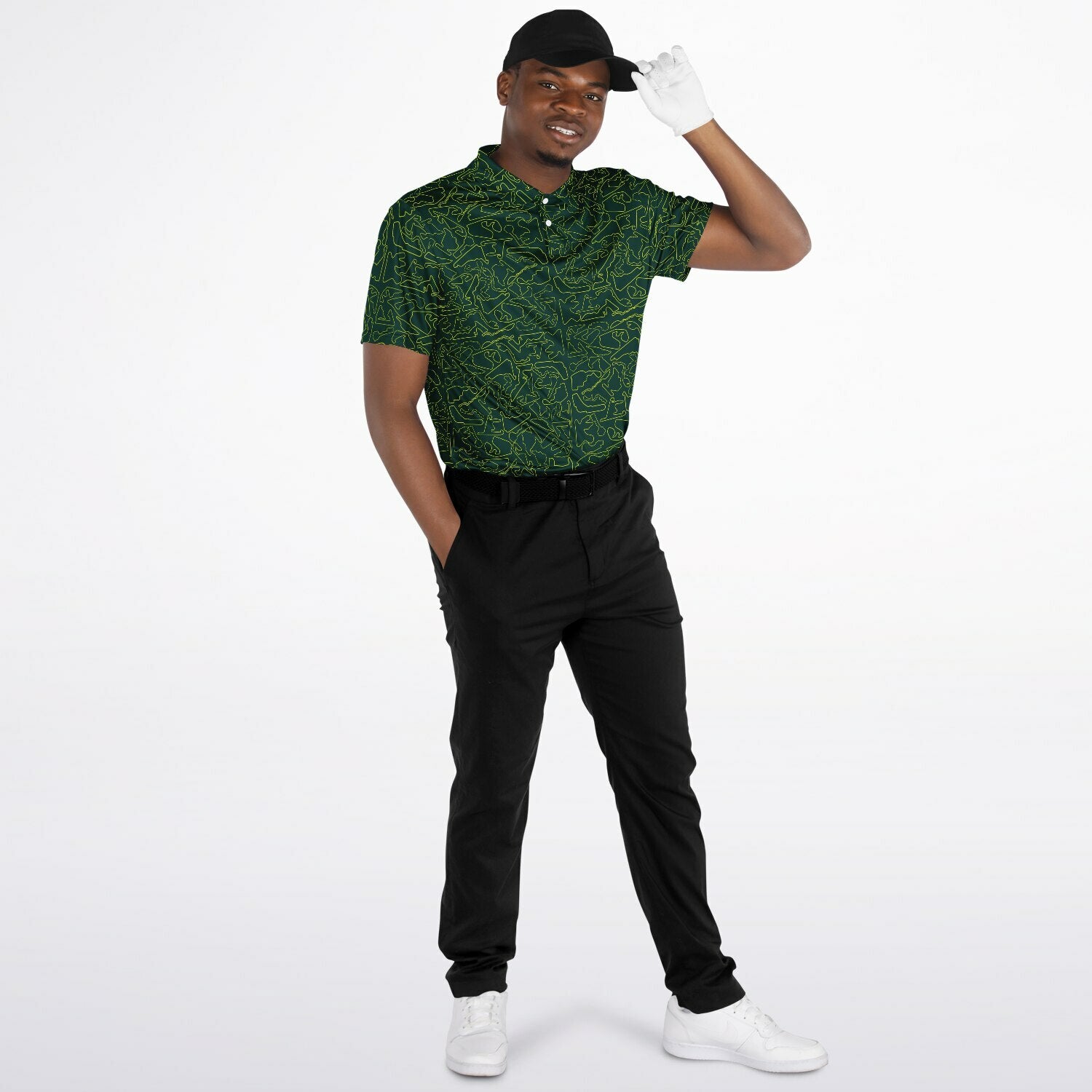 Circuits Classic Men's Polo T-Shirt - Green and Yellow