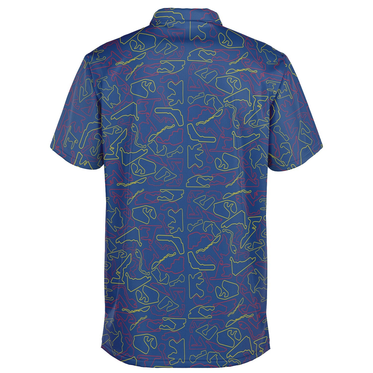 Circuits Classic Men's Polo T-Shirt - Blue, Red, & Yellow