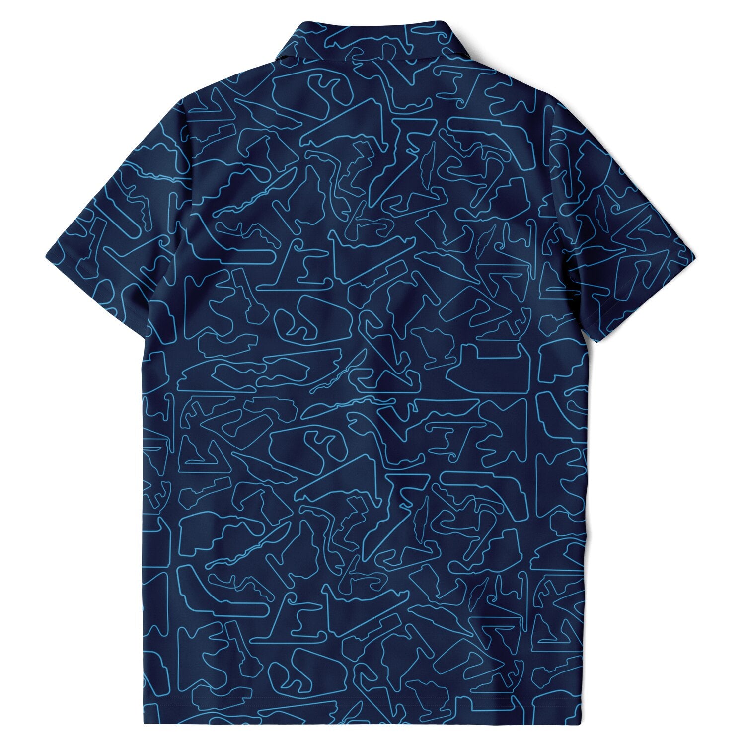 Track Outlines Blue & Navy Kids Polo Shirt