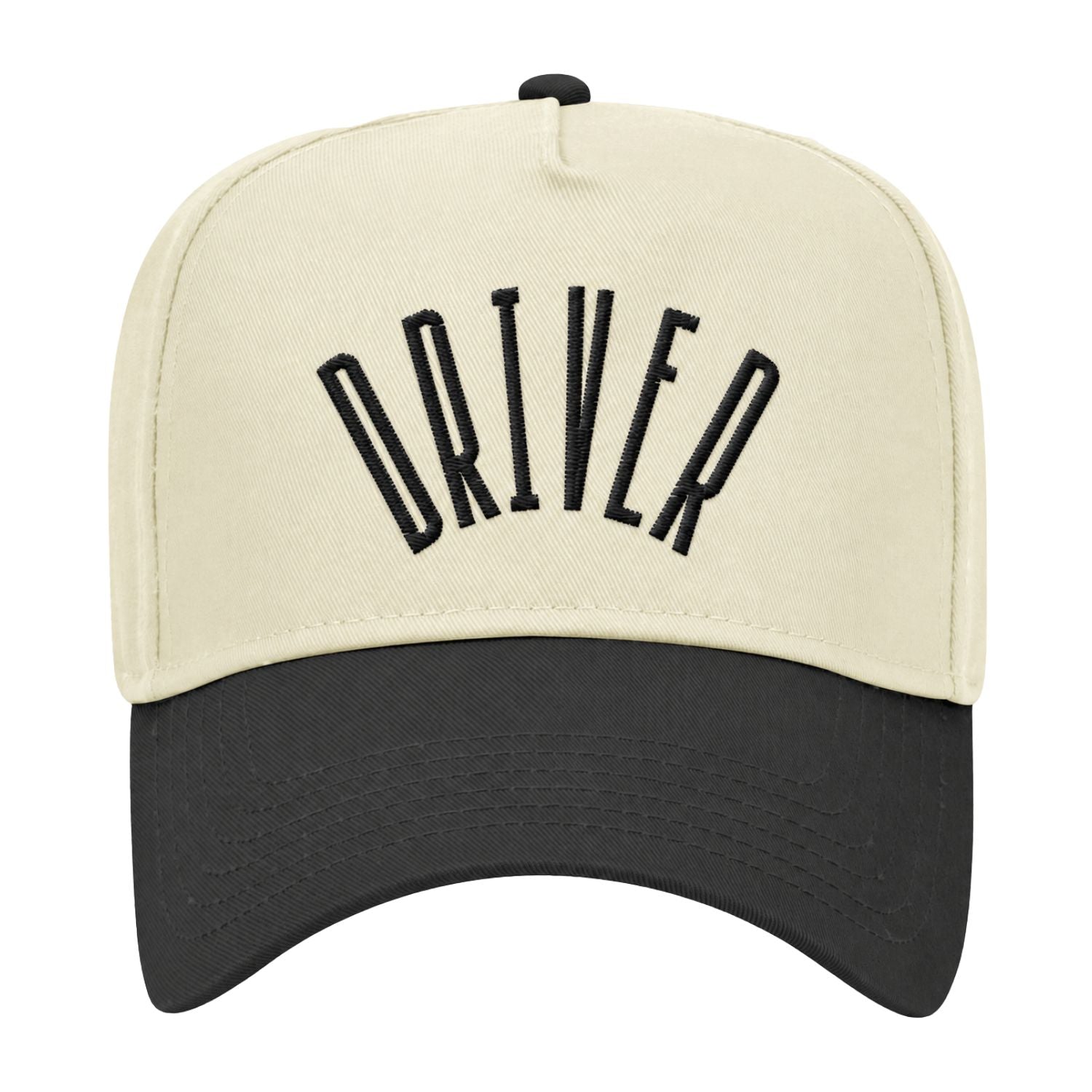 Driver Embroidered Snapback Hat - Natural/Black