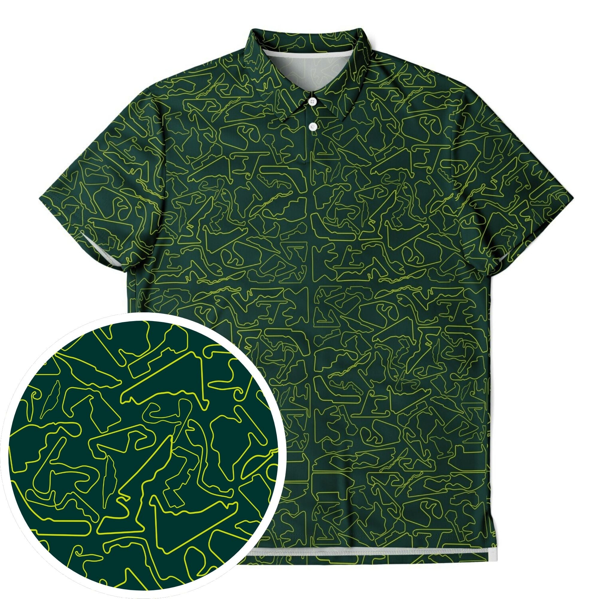 Circuits Classic Men's Polo T-Shirt - Green and Yellow