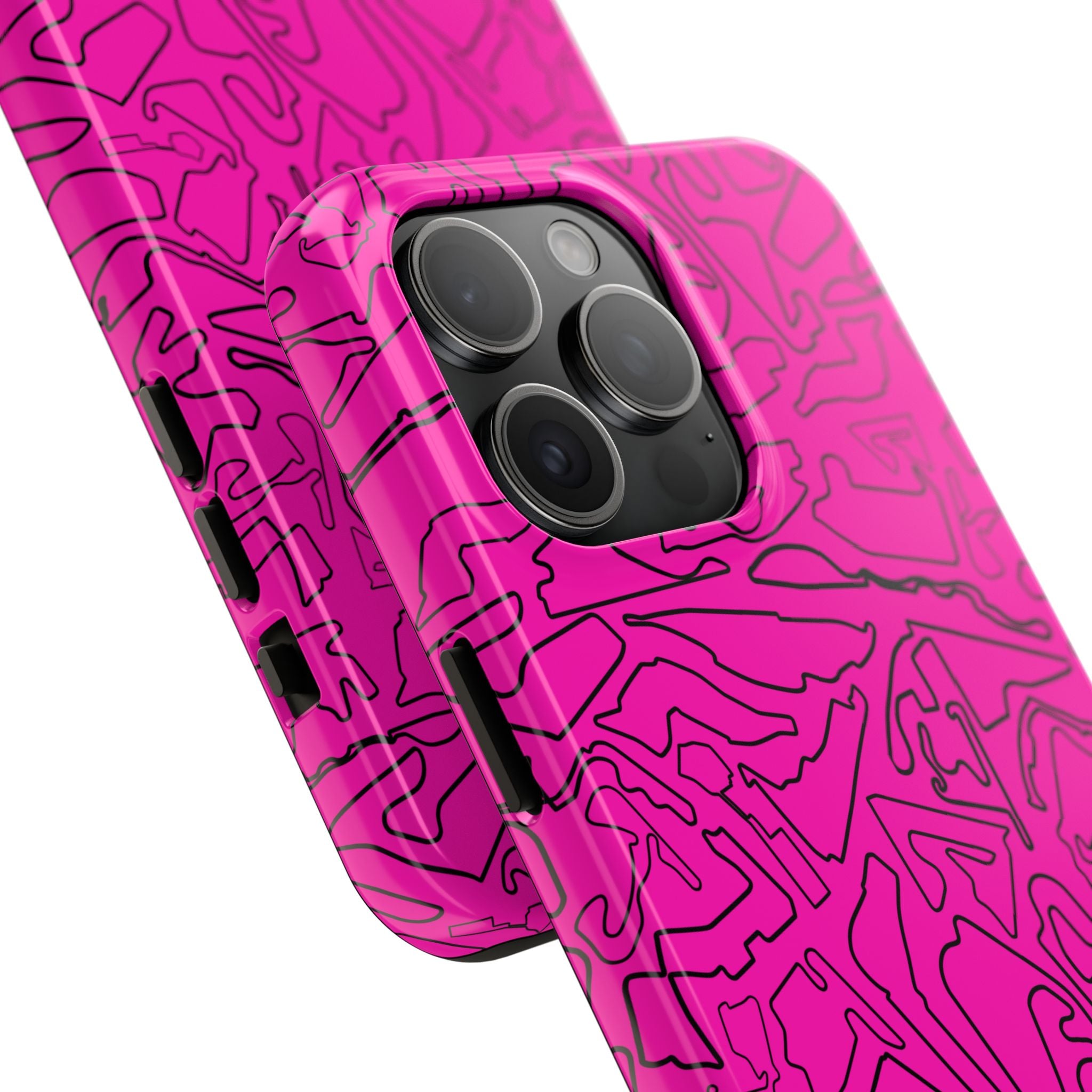 Tracks & Texts | Pink/Black |  Phone Case for Tough Protection