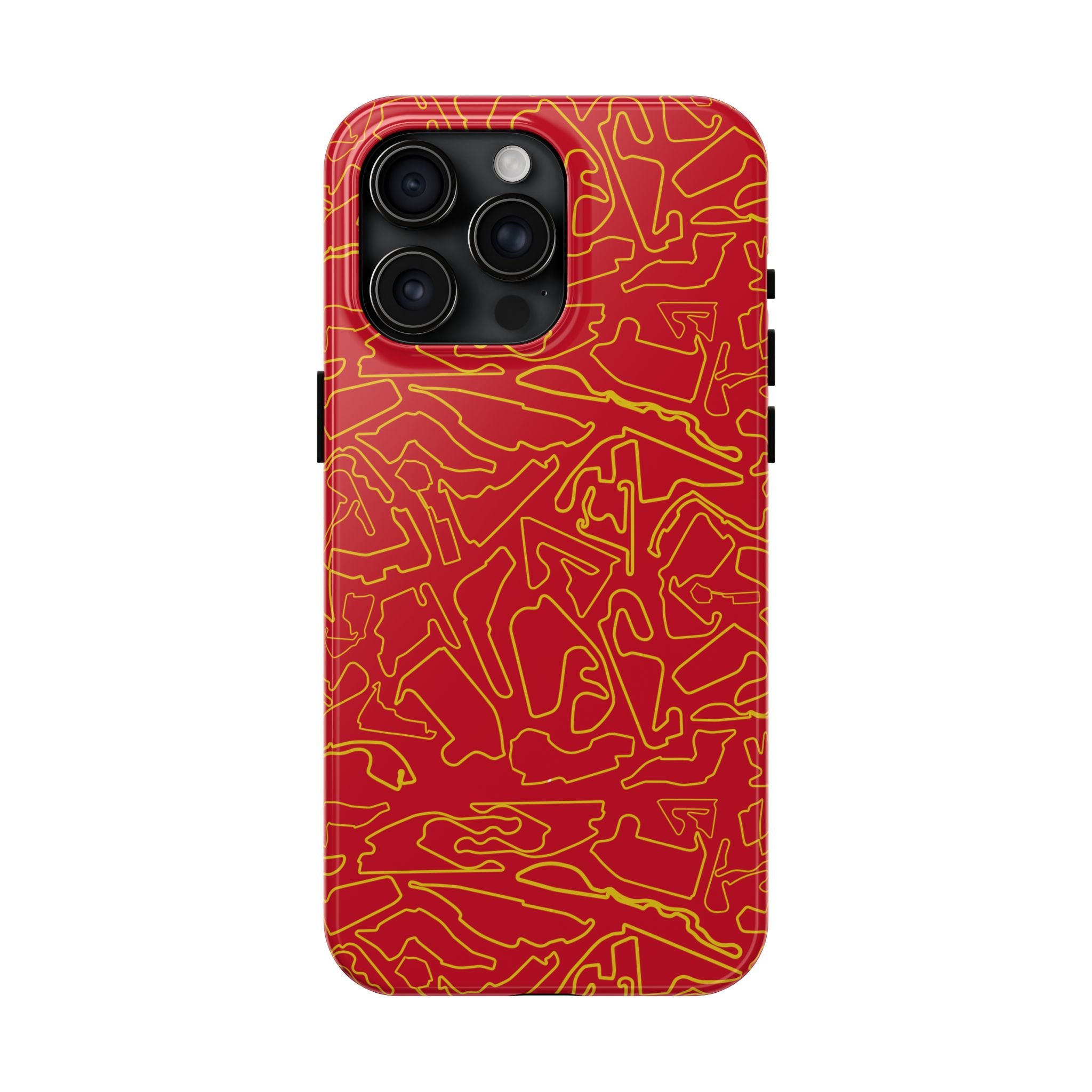 Tracks & Texts | Red & Gold |  Phone Case for Tough Protection