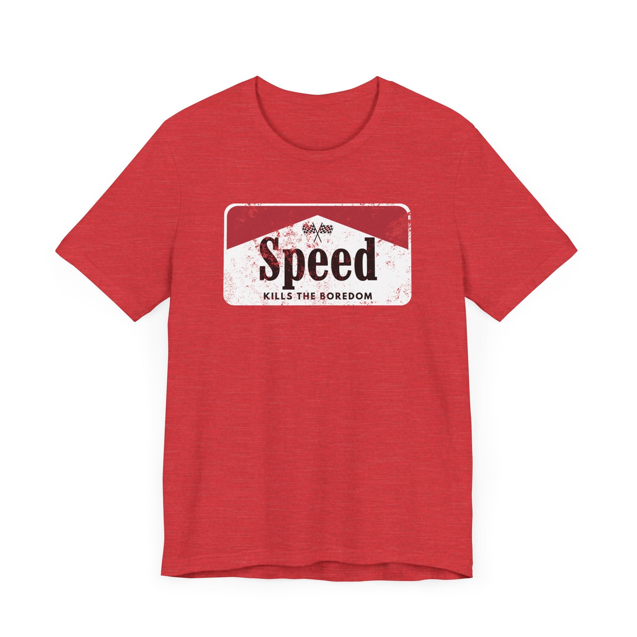 Speed Kills the Boredom Distressed Short Sleeve Tee