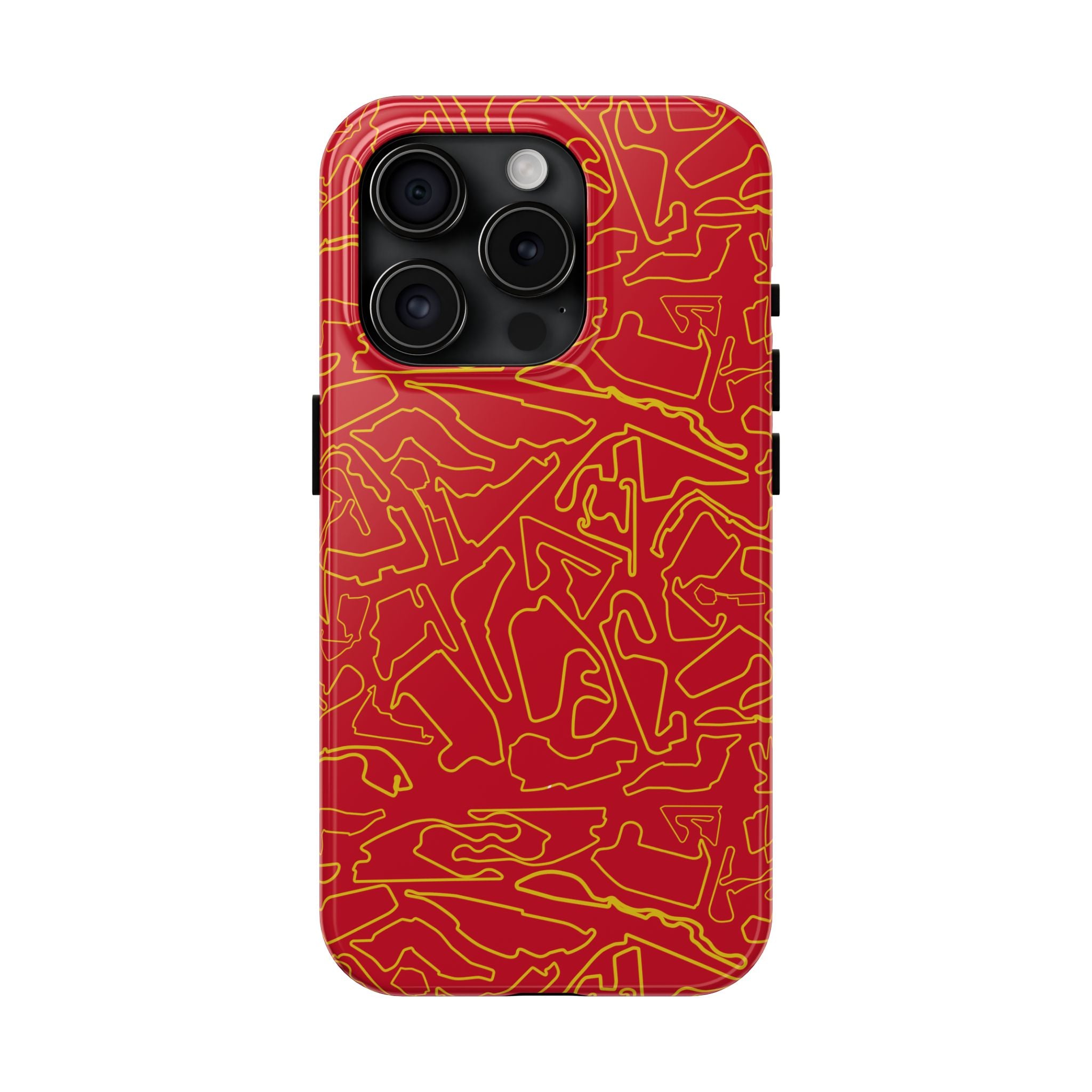 Tracks & Texts | Red & Gold |  Phone Case for Tough Protection