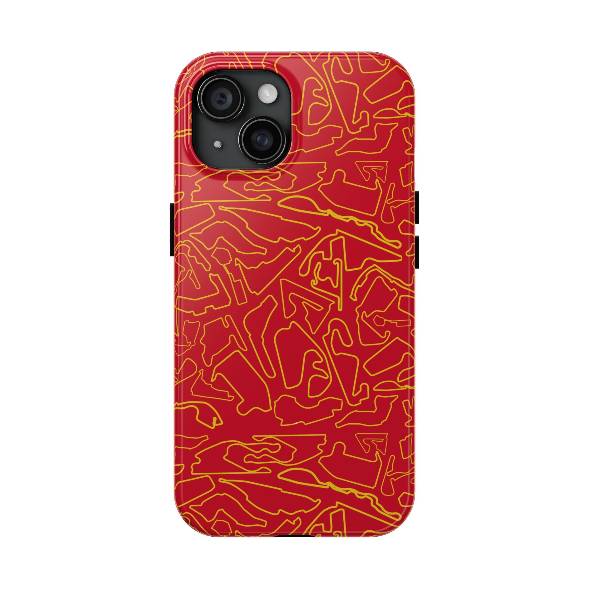 Tracks & Texts | Red & Gold |  Phone Case for Tough Protection
