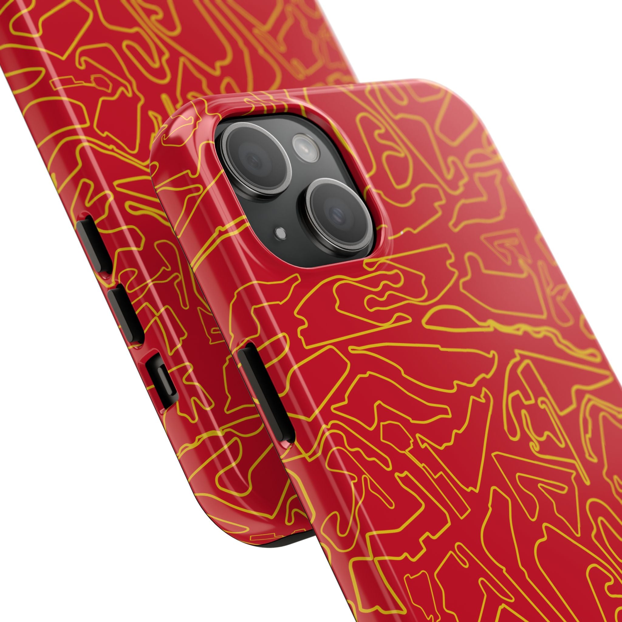 Tracks & Texts | Red & Gold |  Phone Case for Tough Protection