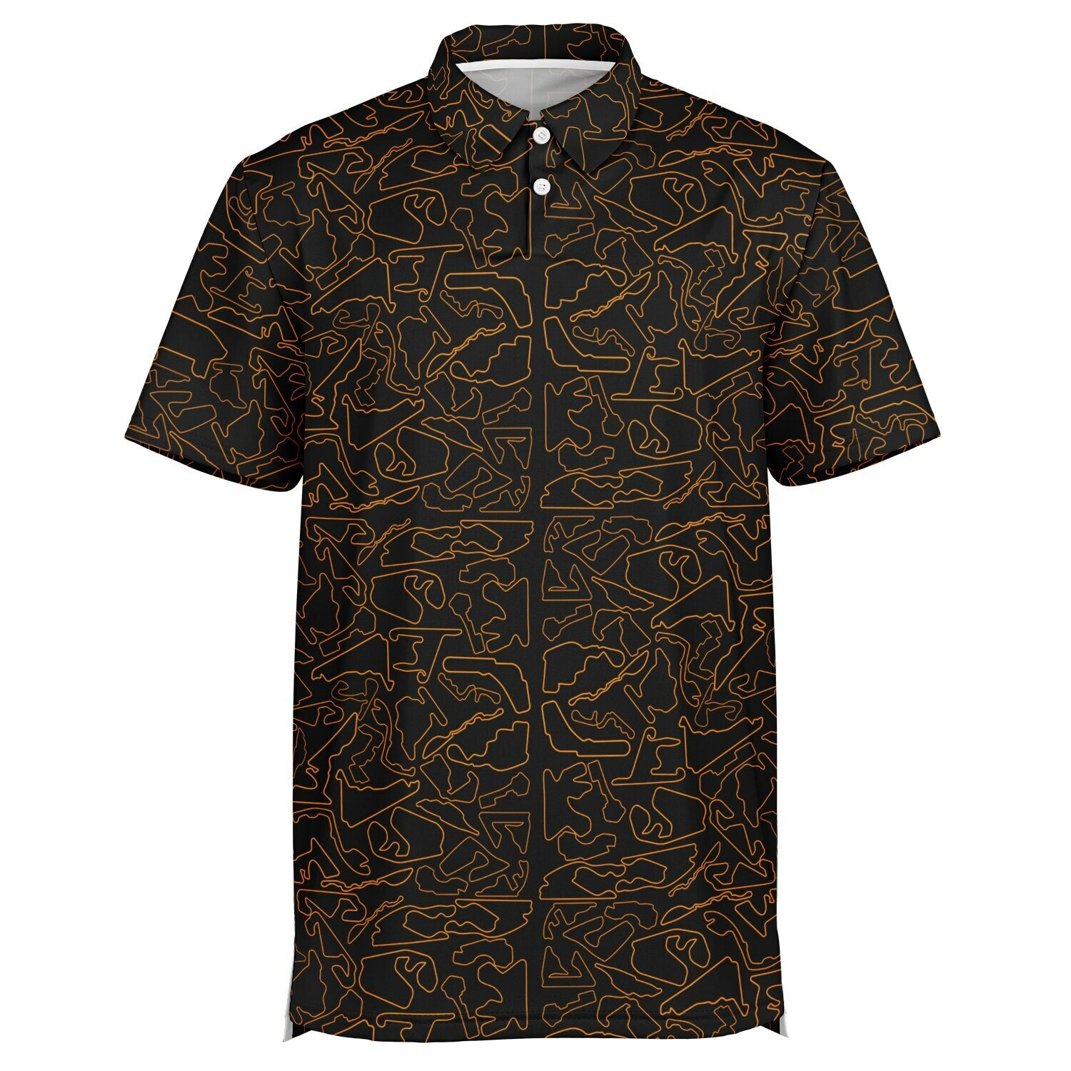 Circuits Classic Men's Polo T-shirt - Orange and Black