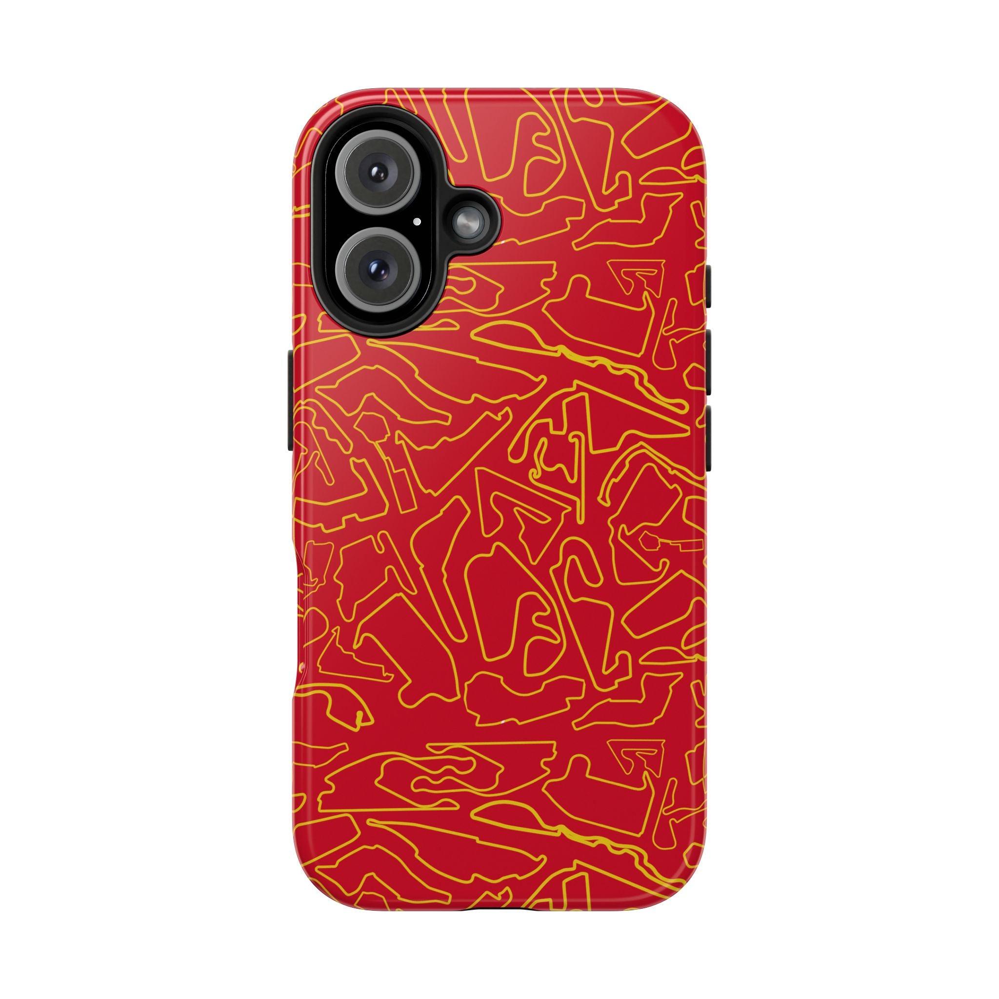 Tracks & Texts | Red & Gold |  Phone Case for Tough Protection