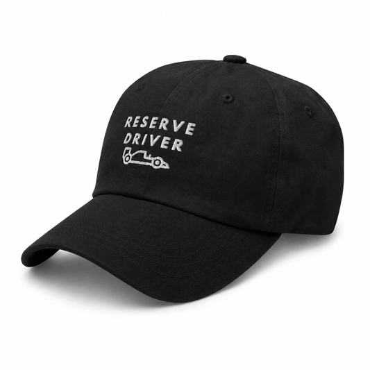 Reserve Driver White Embroidered Dad hat