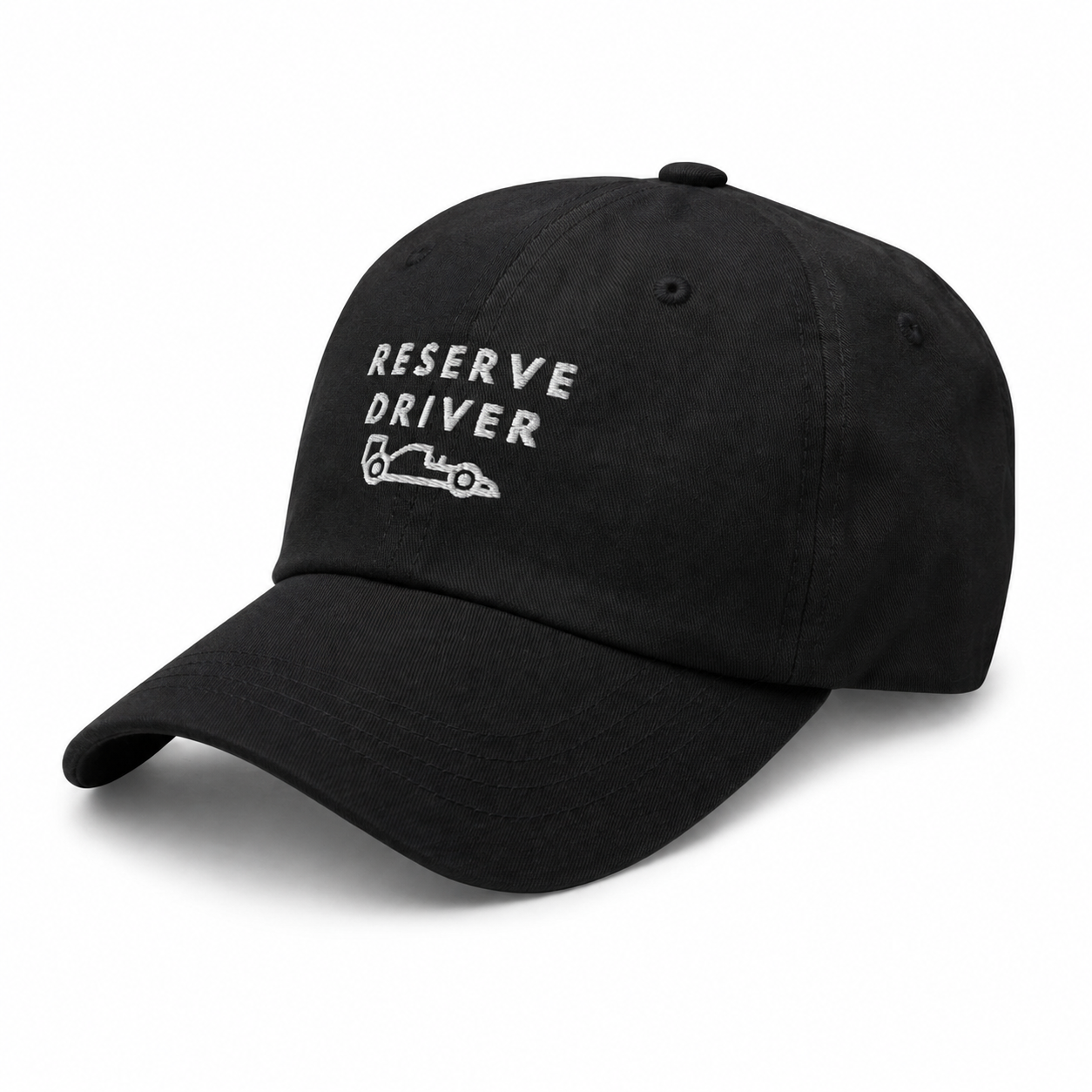 Reserve Driver White Embroidered Dad hat
