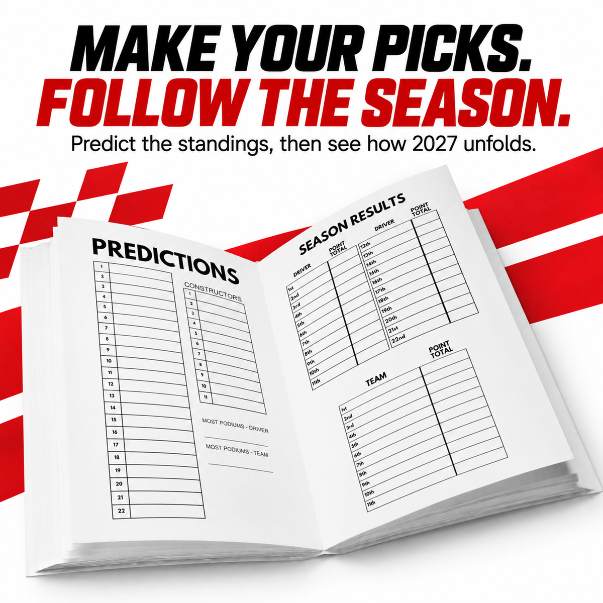 2027 Formula Fanatics Race Guide and Stat Tracker