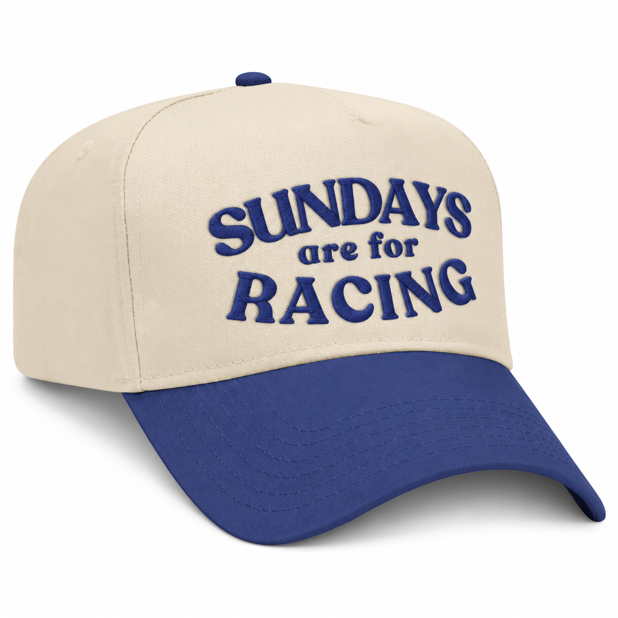 Sundays Are For Racing Embroidery Snapback - Royal Blue