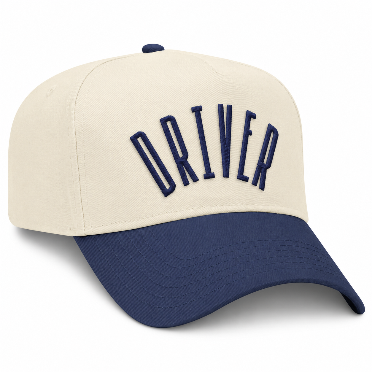Driver Embroidered Snapback Hat - Navy