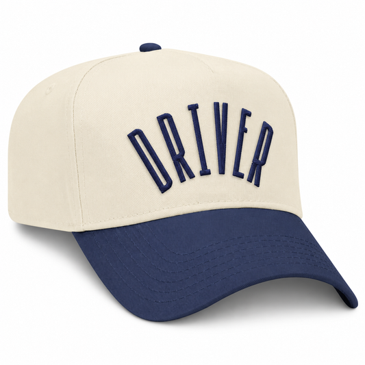 Driver Embroidered Snapback Hat - Navy