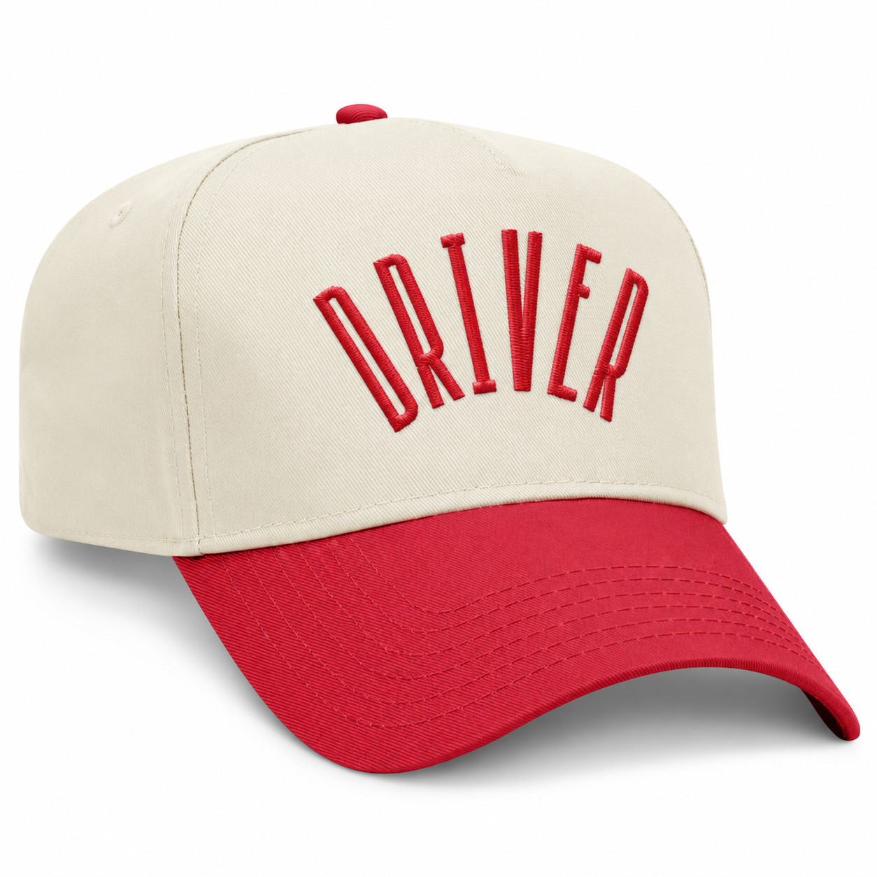 Driver Embroidered Snapback Hat - Red