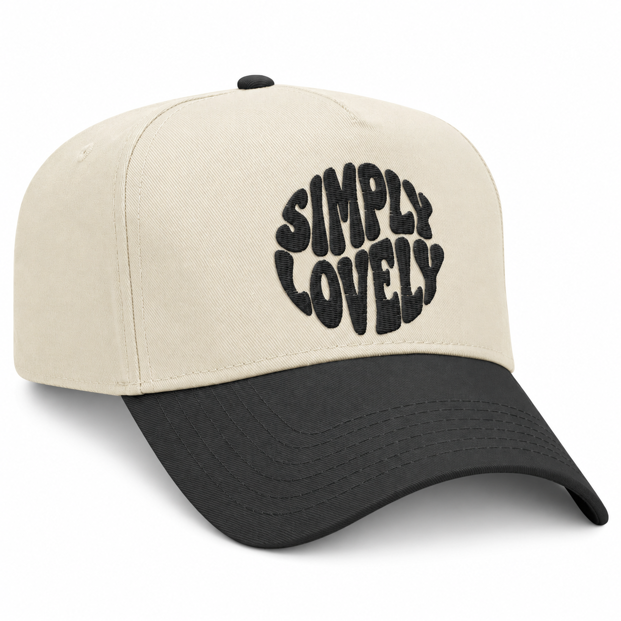 Simply Lovely Funky Font Snapback - Black