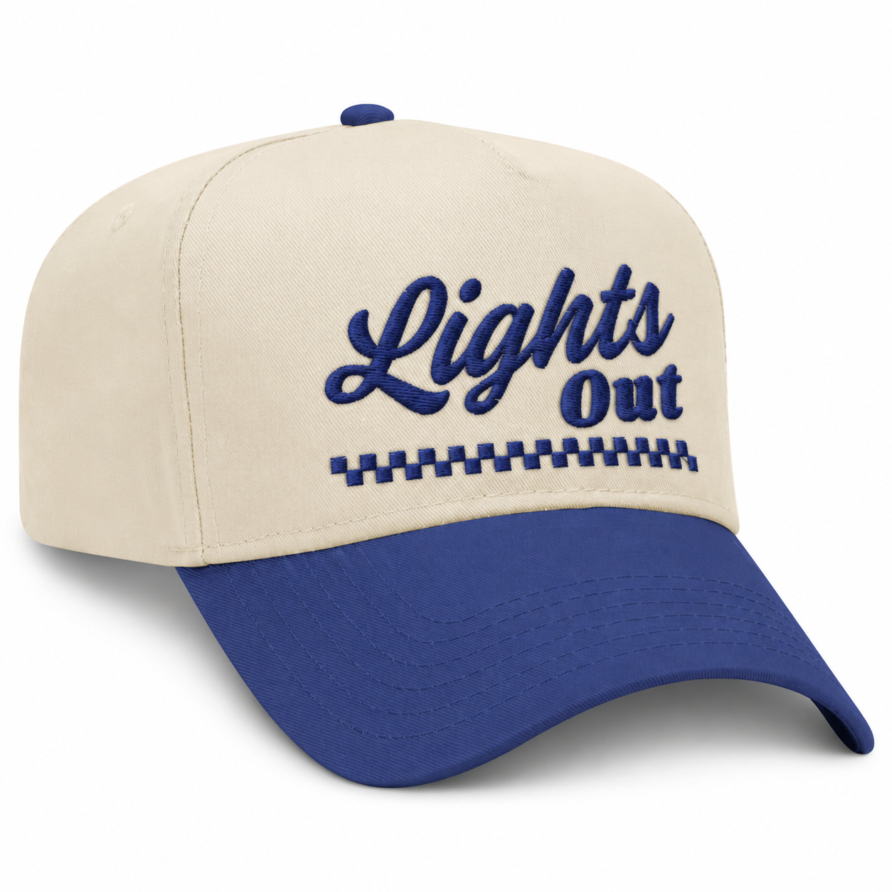 Lights Out Embroidered Snapback - Royal Blue