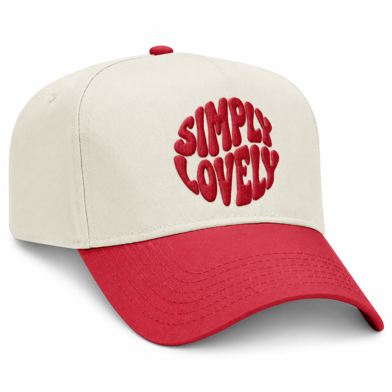 Simply Lovely Funky Font Snapback - Red