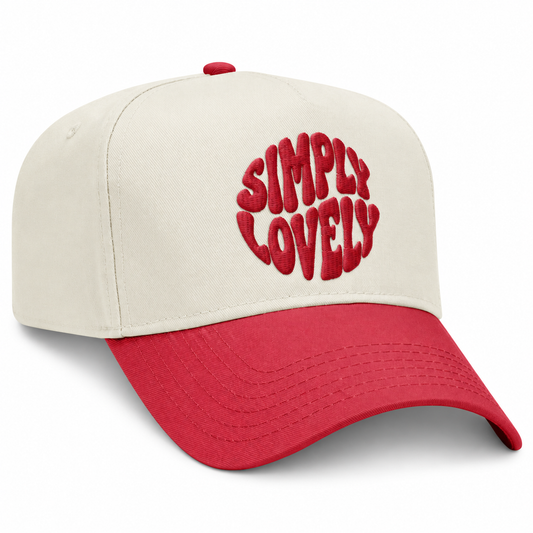 Simply Lovely Funky Font Snapback - Red