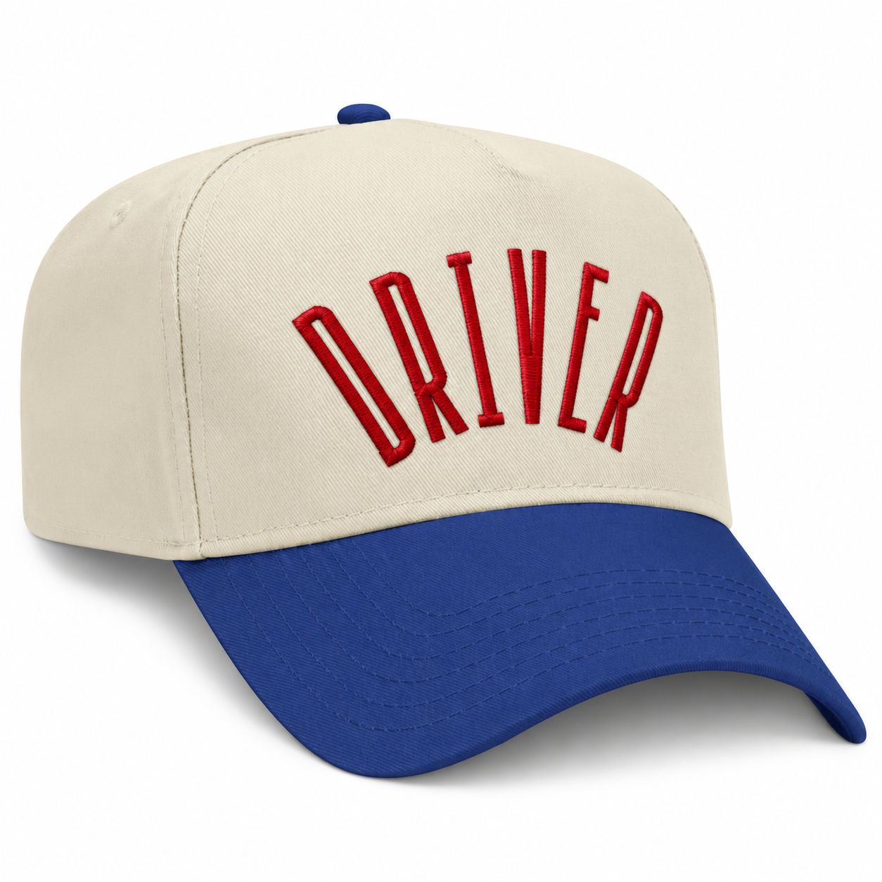 Driver Embroidered Snapback Hat - Red/Royal