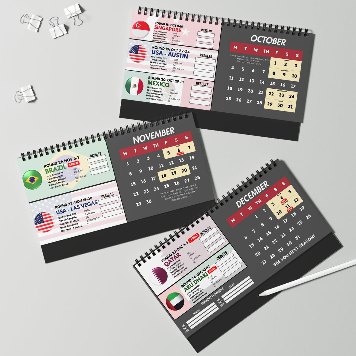 2027 Formula Fanatics Desktop Race Calendar