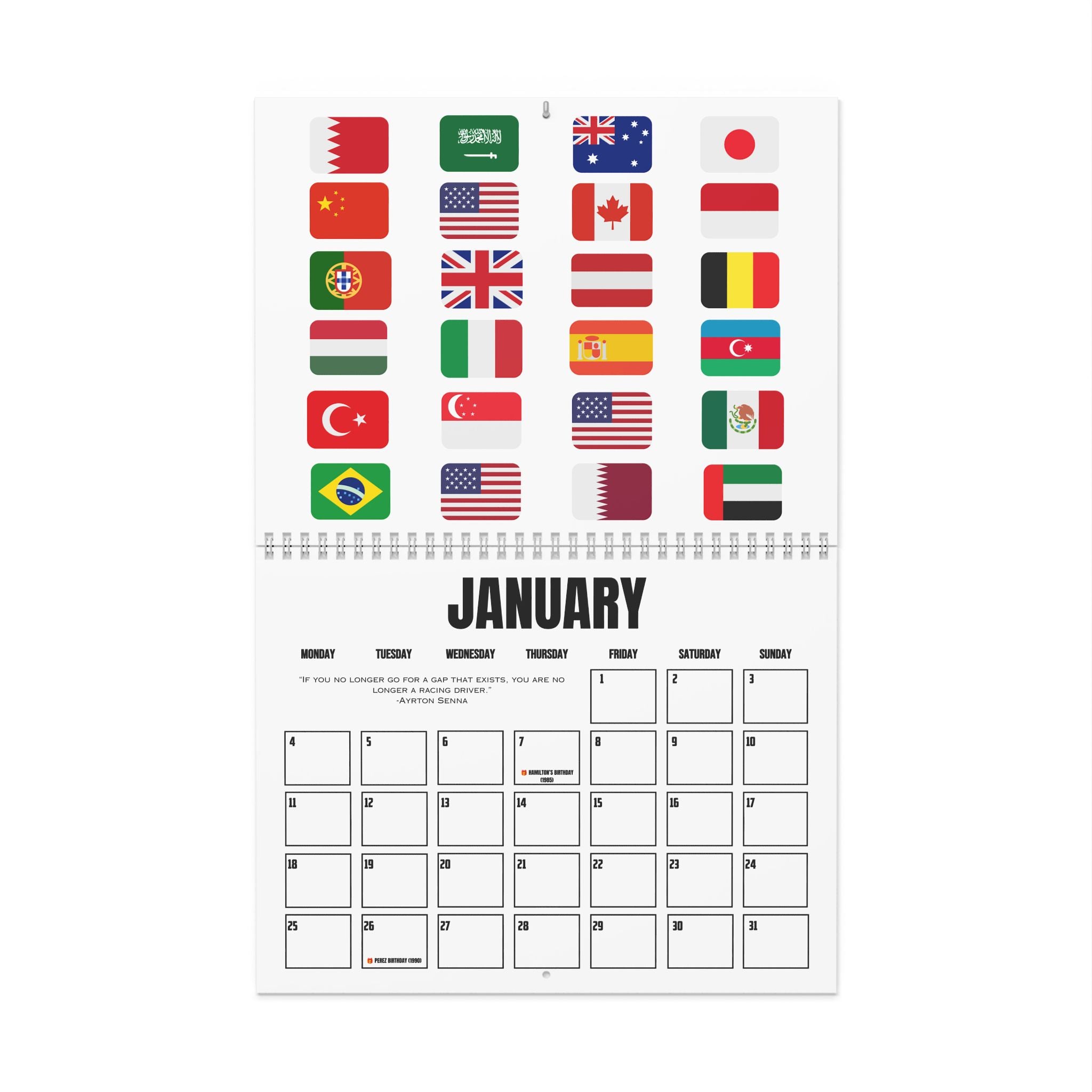 2027 Formula Fanatics Race Schedule | Wall Calendars