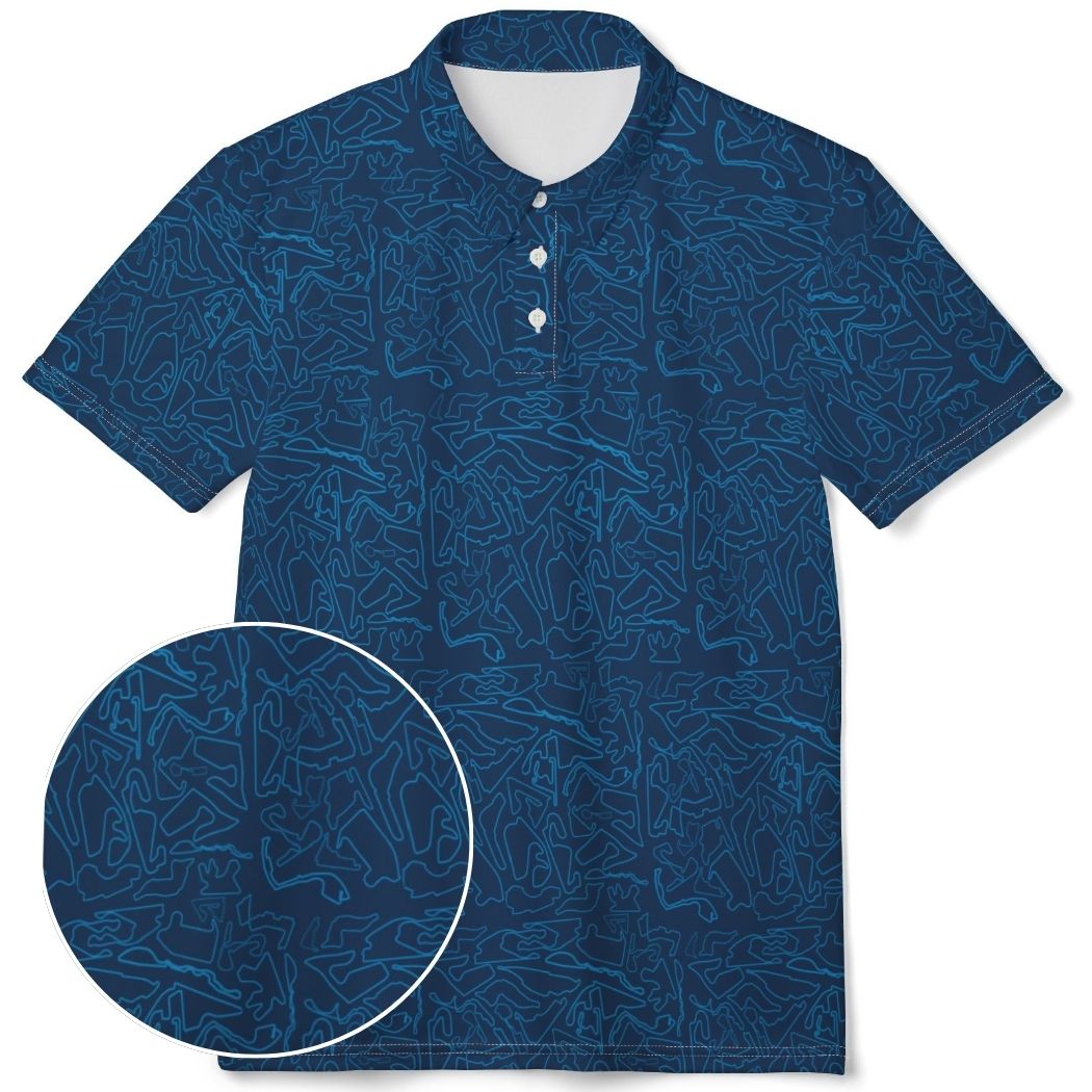 Tracks & Tees Polo Shirt | Blue & Navy