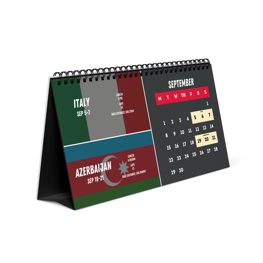 2025 Race Schedule Desk Calendar