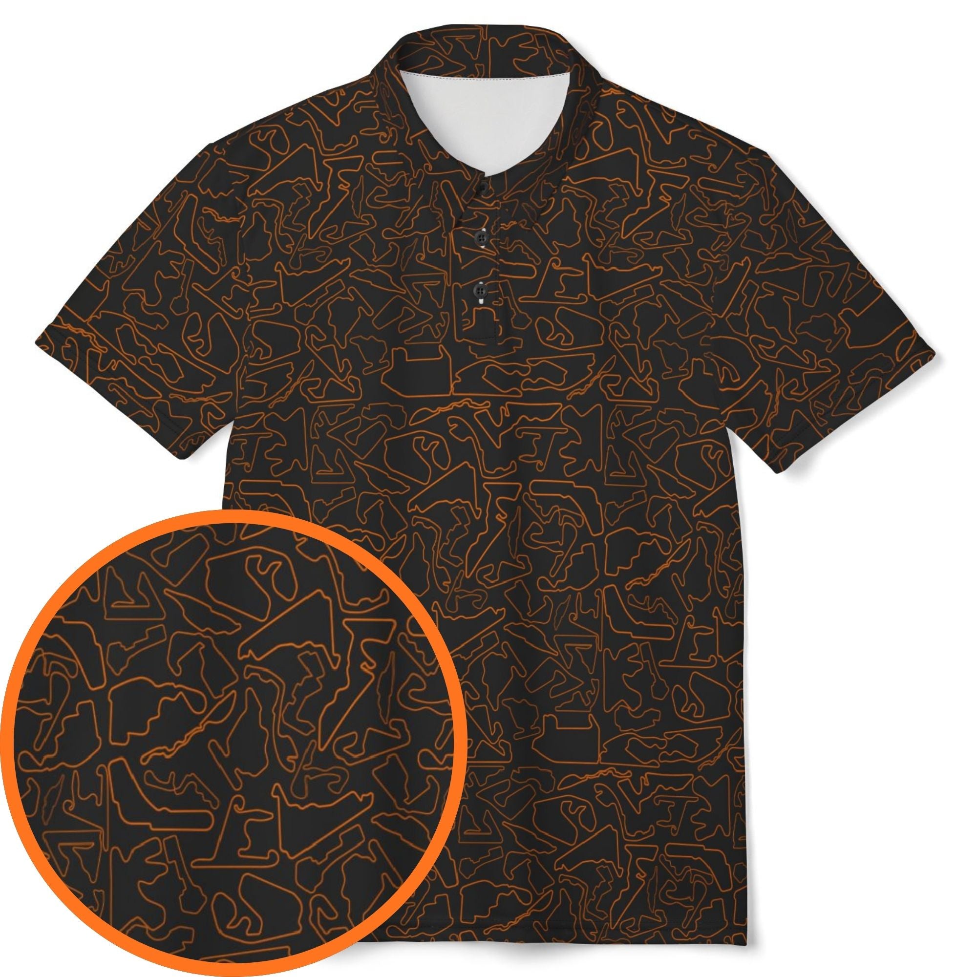 Tracks & Tides | Orange & Black | Button Shirt